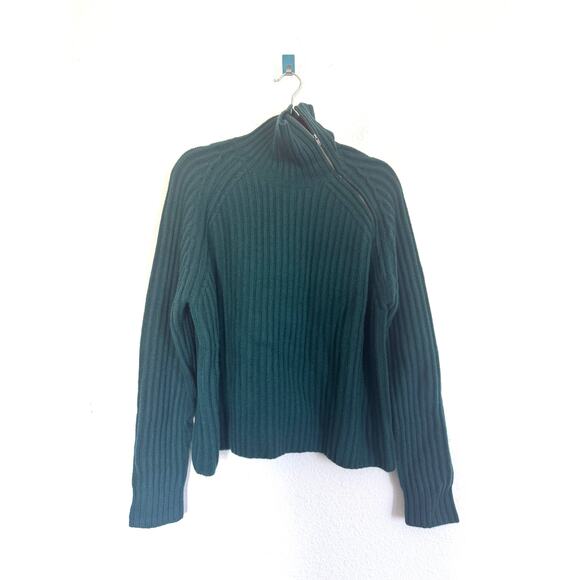 NakedCashmere ARYANA CASHMERE TURTLENECK SWEATER Cypress Large - Picture 7 of 9